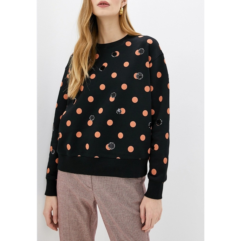 Tory Burch Sequin Polka Dot Sweatshirt Crew‎ Neck Women's XXS
